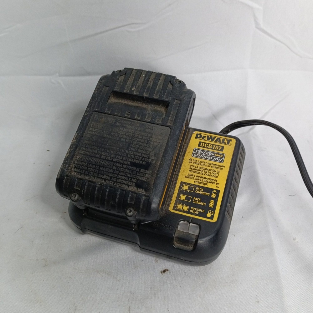 DeWALT DCB107 12V/20V MAX Charger and DCB201 20V 1.5Ah Battery Pack a14